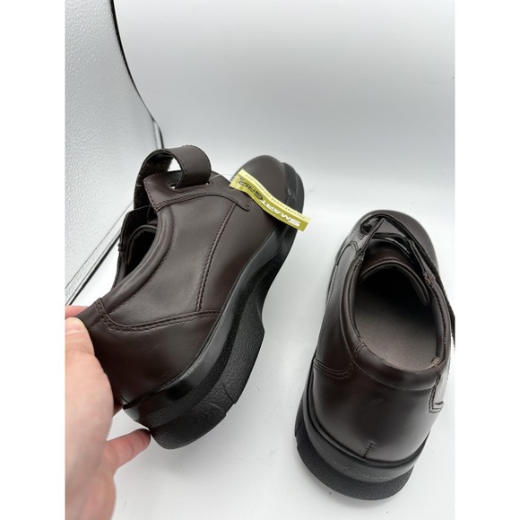 Apex SmartGrip Shoes Mens Size 9.5 Wide Brown Leather Hook & Loop Loafers main image 7